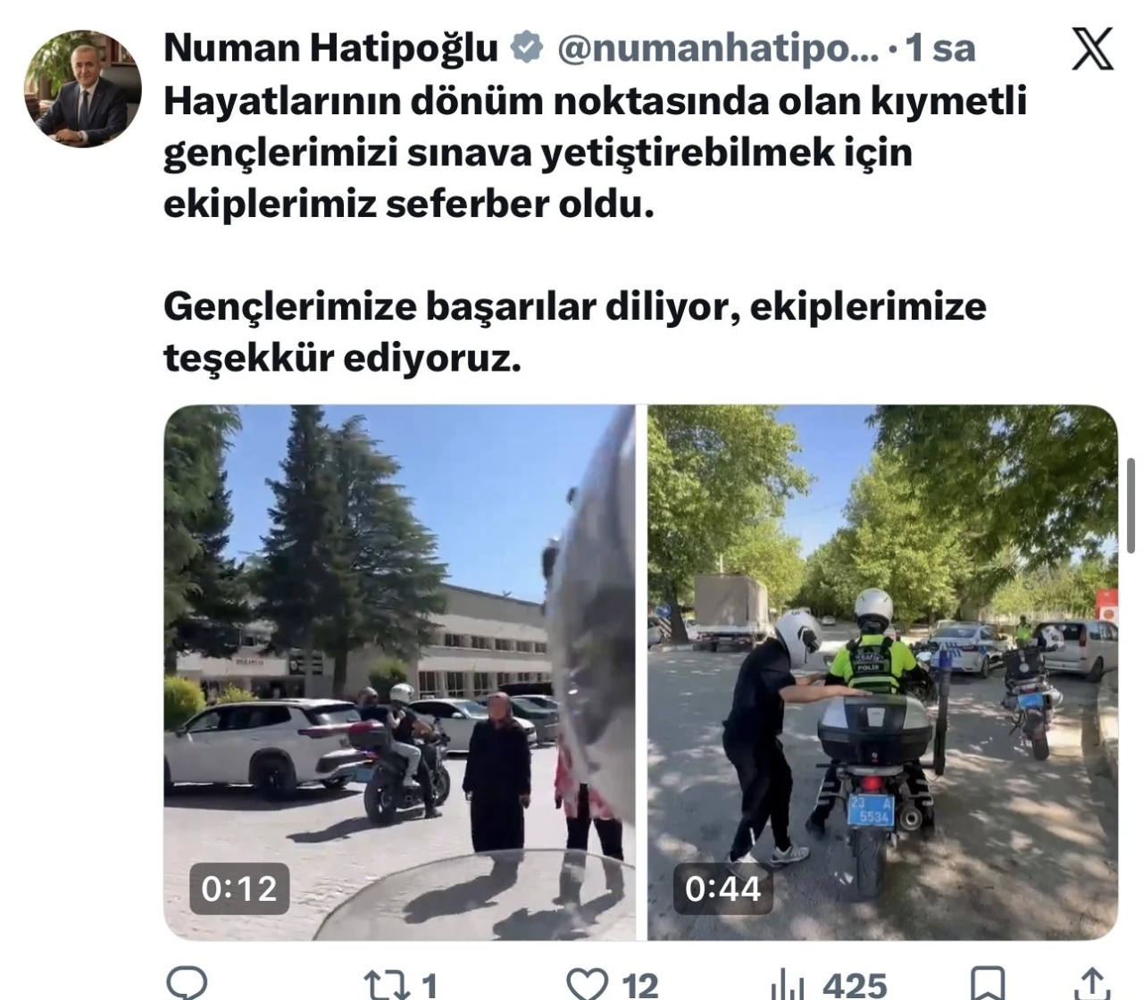 Elazığ&rsquo;da YKS&rsquo;ye geciken adayların imdadına polis ekipleri yetişti
