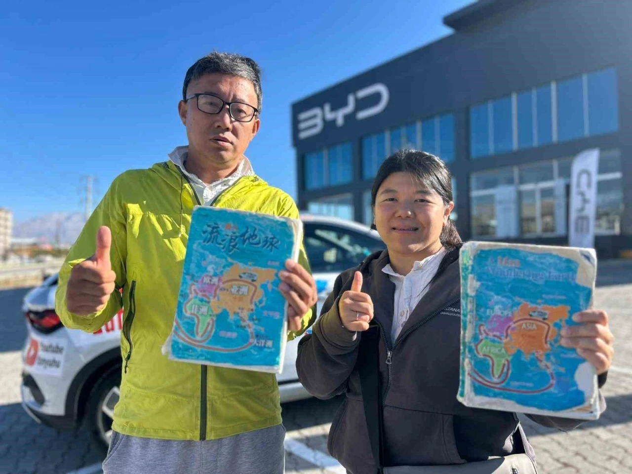 Elektrikli araçla dünya turuna çıkan çevreci çift Van’a ulaştı
