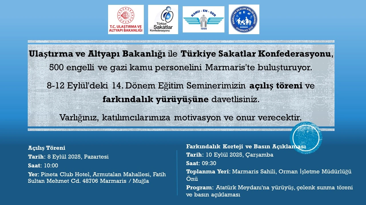 Engelli ve Gazi Kamu Personeli Marmaris'te Buluştu