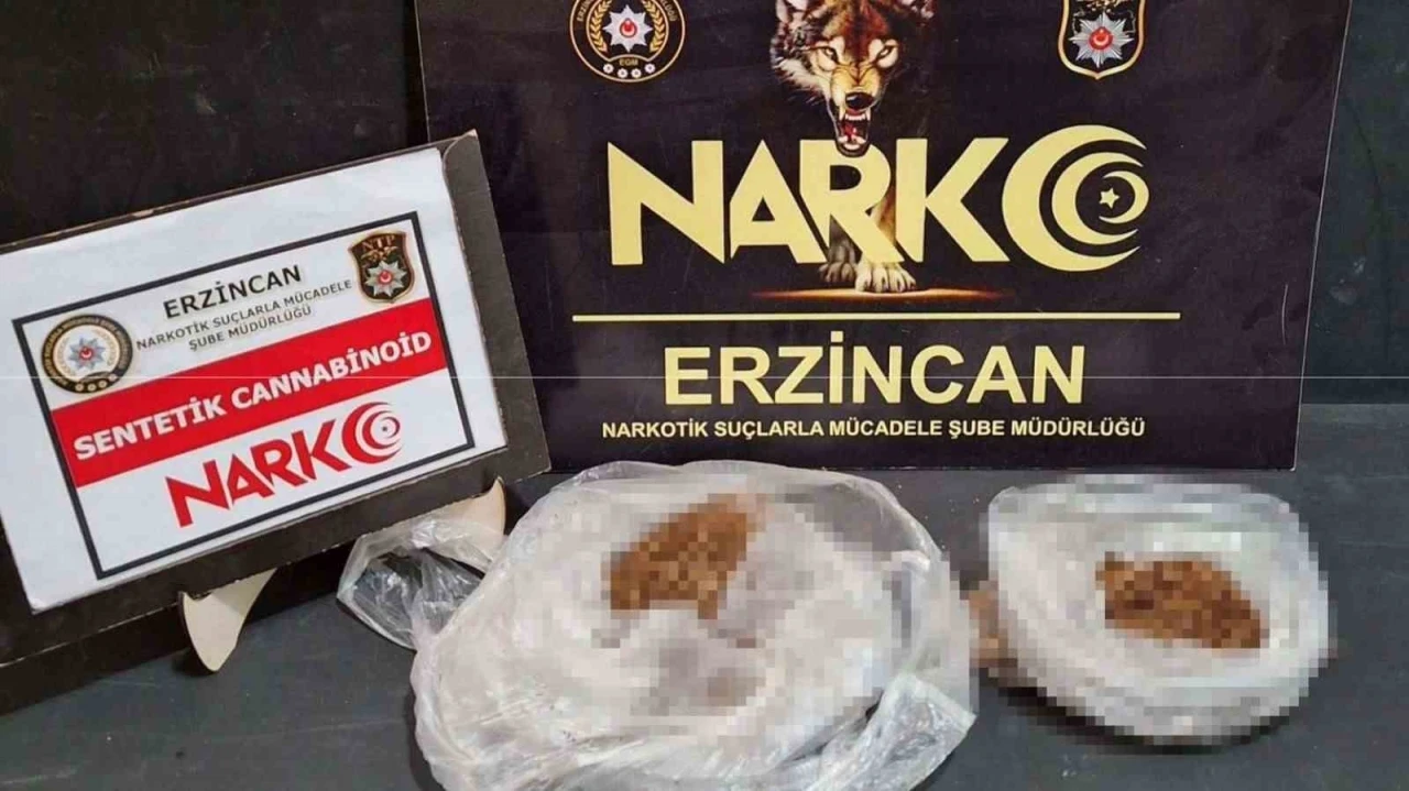 Erzincan’da bir miktar uyuşturucu ele geçirildi
