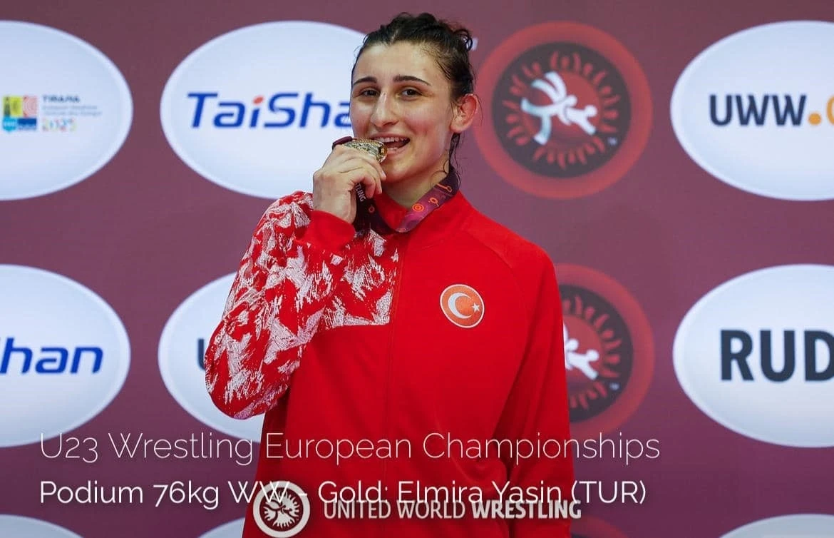 Erzincanlı milli güreşçi Elmira Yasin Avrupa şampiyonu oldu