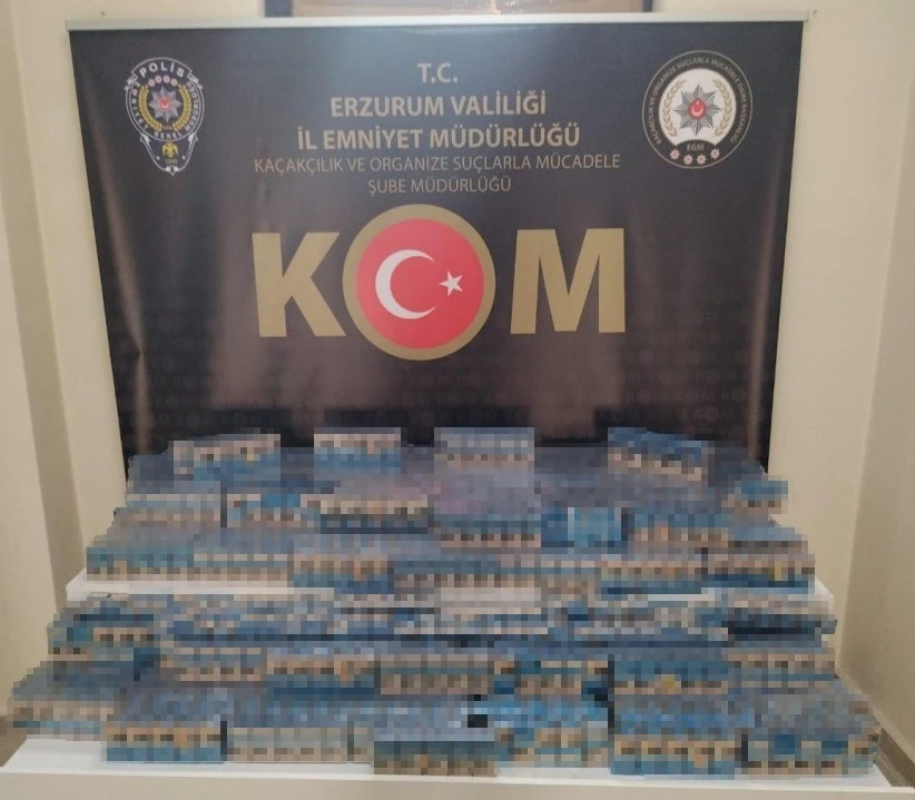 Erzurum&rsquo;da ka&ccedil;ak sigara operasyonu
