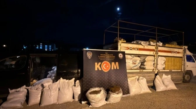 Erzurum’da polisten tütün operasyonu
