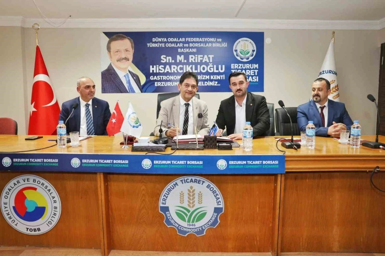 Erzurum ve Ağrı ticaret borsaları arasında &quot;Kardeş Borsa Protokolü&quot; imzalandı
