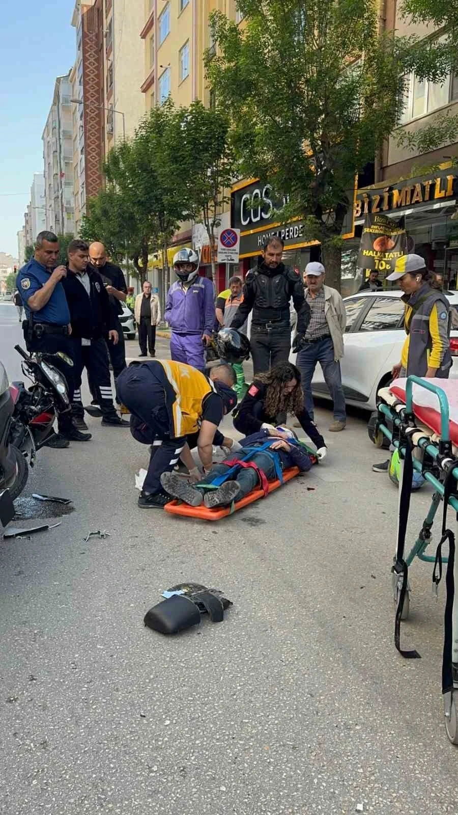 Eskişehir’deki trafik kazasında motosiklet sürücüsü yaralandı
