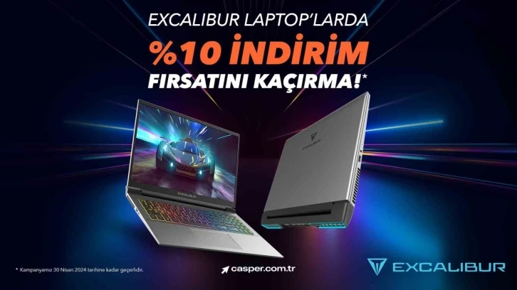 Excalıbur gaming laptoplarda Nisan ayına özel indirim fırsatı
