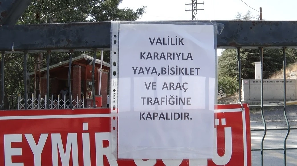 Eymir Gölü, yangın sonrası ikinci bir duyuruya kadar kapatıldı
