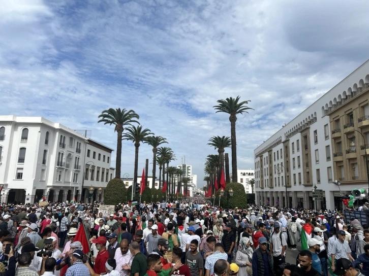 Fas&rsquo;ta Filistin&rsquo;e destek protestosu
