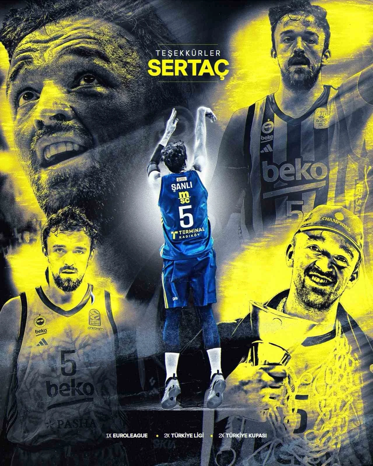 Fenerbahçe Beko, Sertaç Şanlı’ya veda etti
