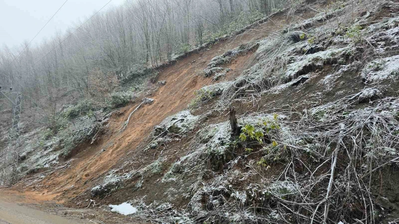 Fındıklıaksu k&ouml;y&uuml;nde heyelanların ardı arkası kesilmiyor
