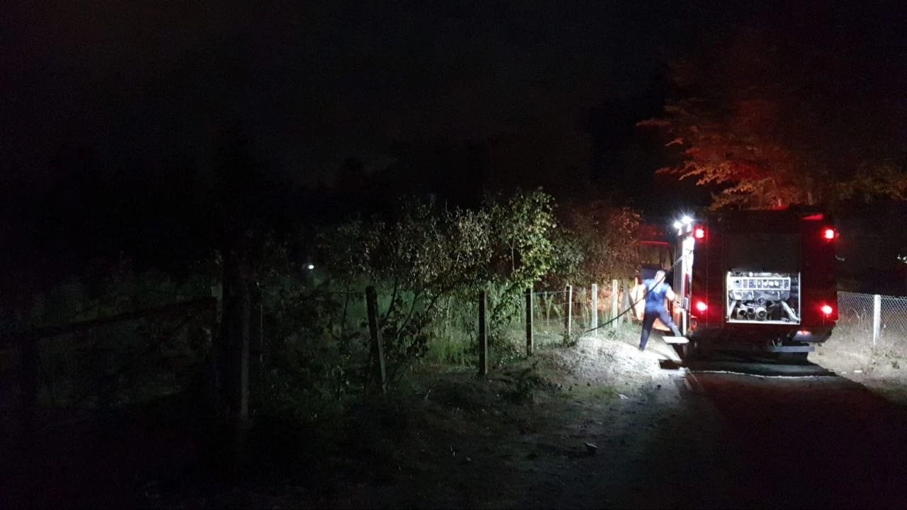 Fındıklıkta yakılan ateş yangına sebep oldu
