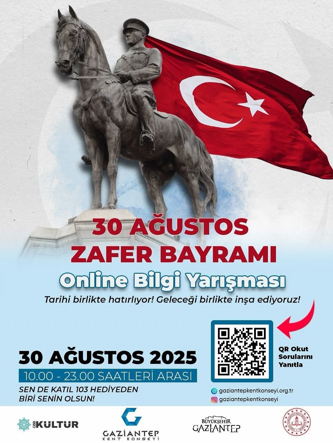 Gaziantep’te 30 Ağustos Zafer Bayramı’na özel online bilgi yarışması
