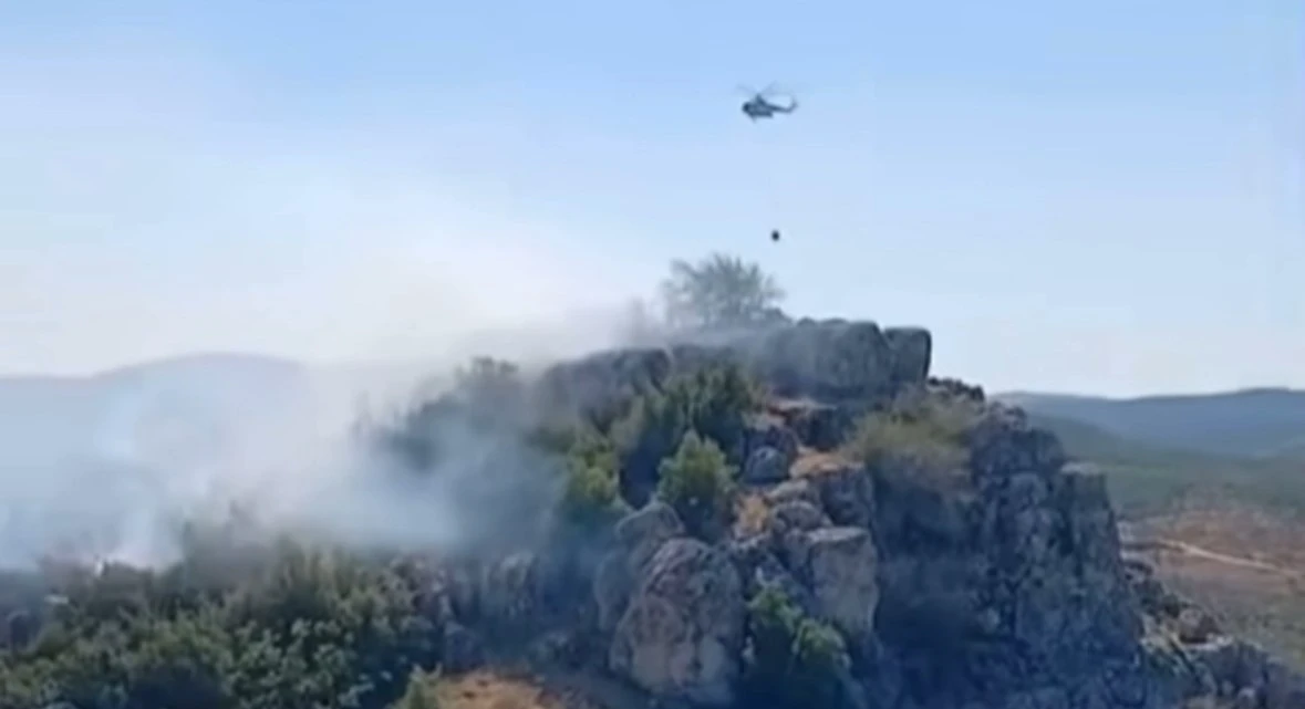 Gaziantep’te makilik ve ormanlık alanda yangın
