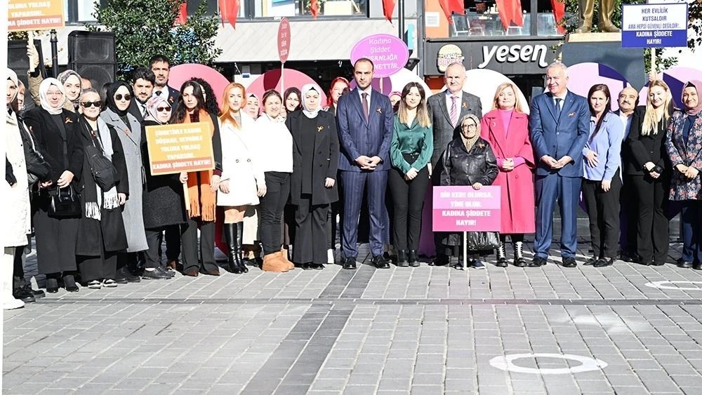 Gaziosmanpaşa, kadına şiddete karşı tek yürek oldu
