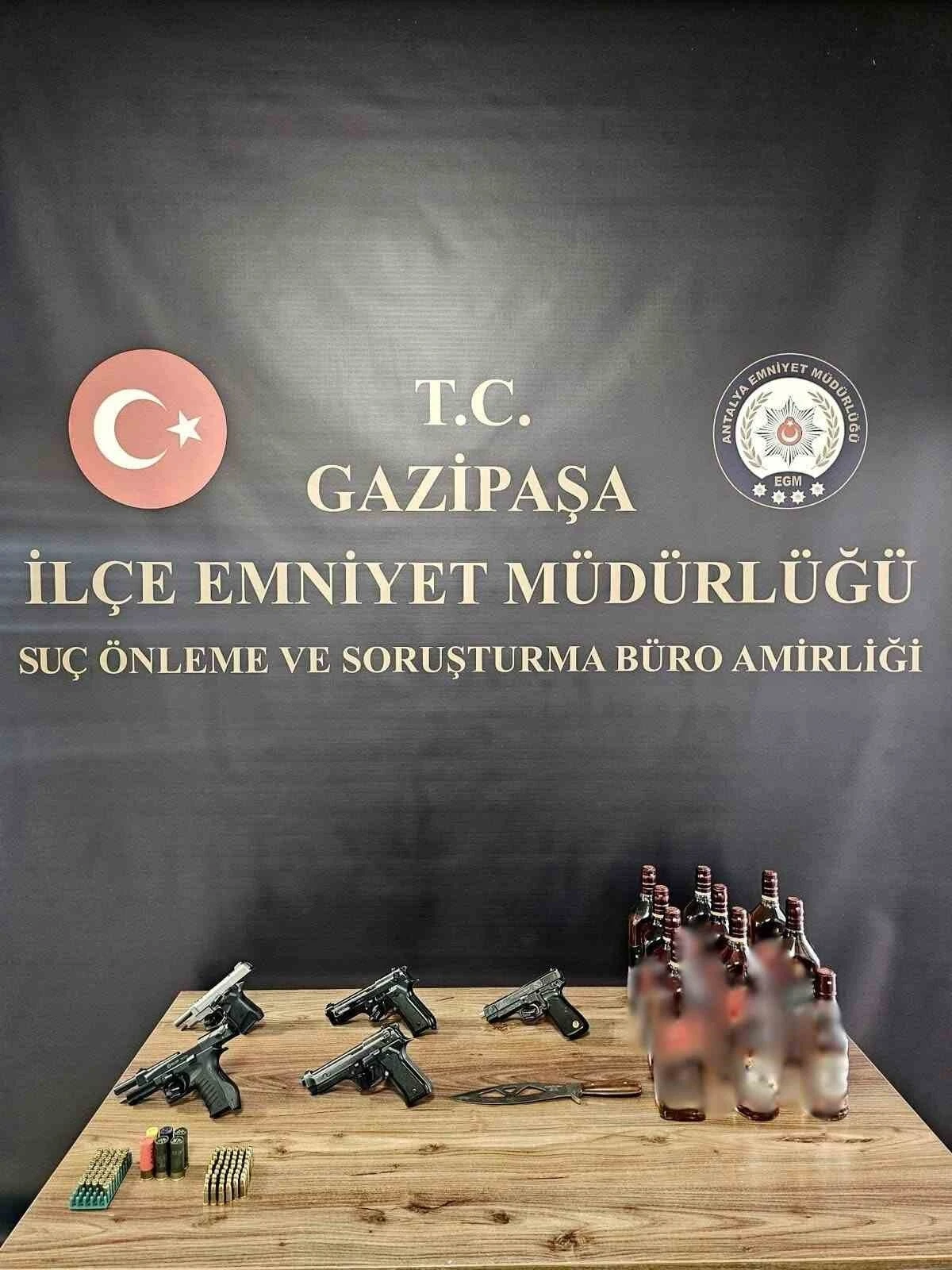 Gazipaşa’da ruhsatsız silah operasyonu
