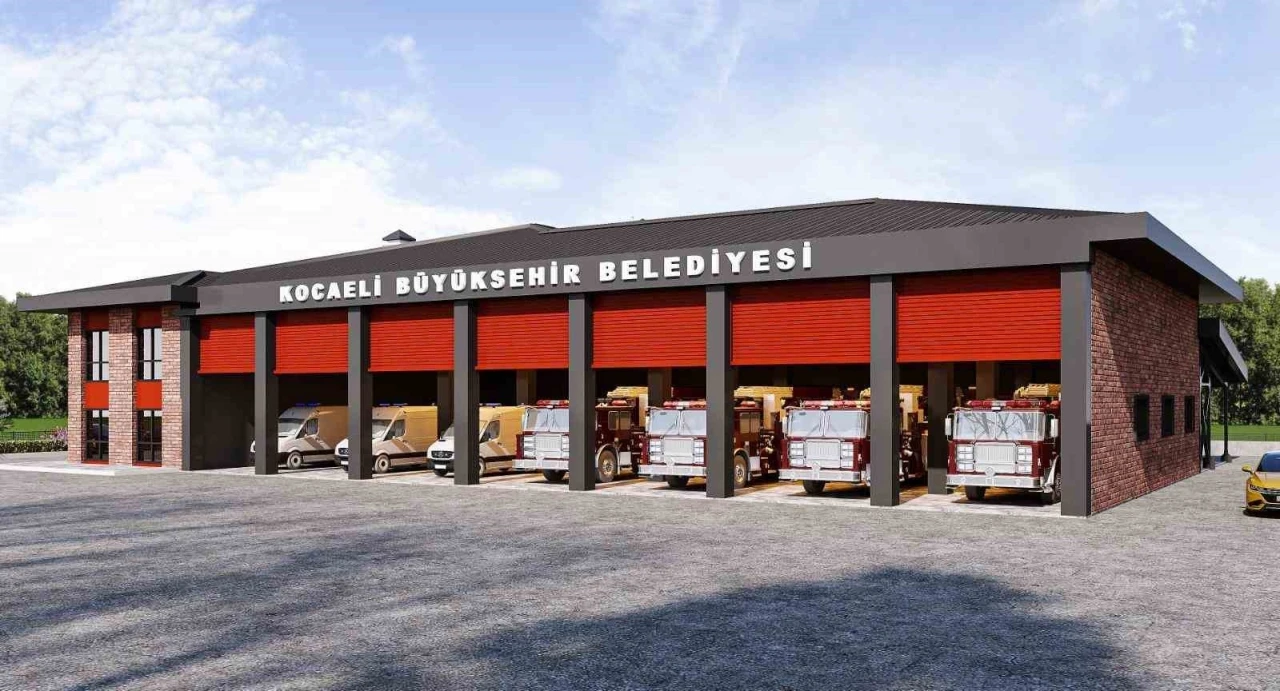Gebze Yeni İtfaiye Hizmet Binası&rsquo;nın inşası s&uuml;r&uuml;yor
