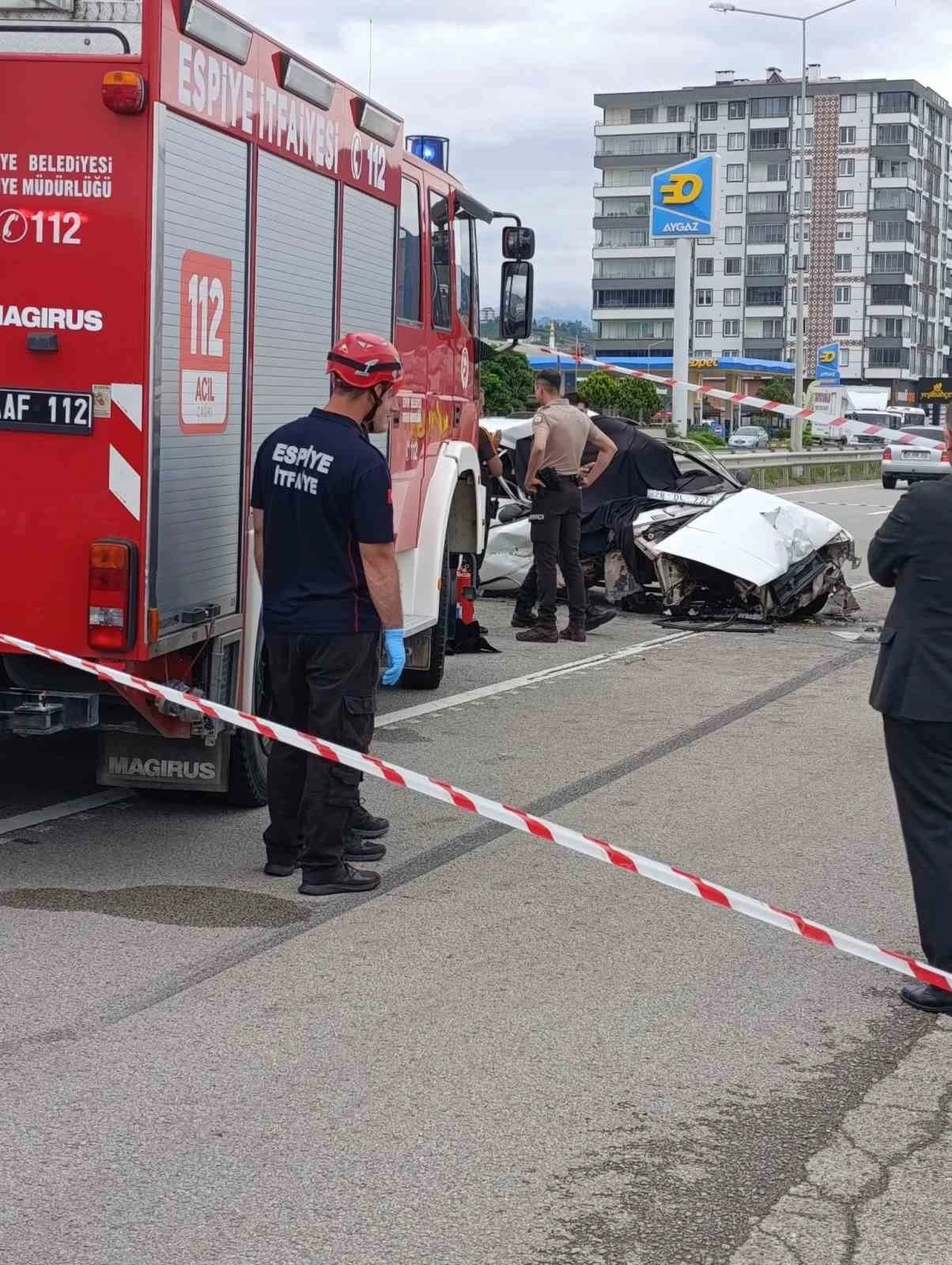 Giresun&rsquo;da trafik kazası: 1 &ouml;l&uuml;, 1 yaralı
