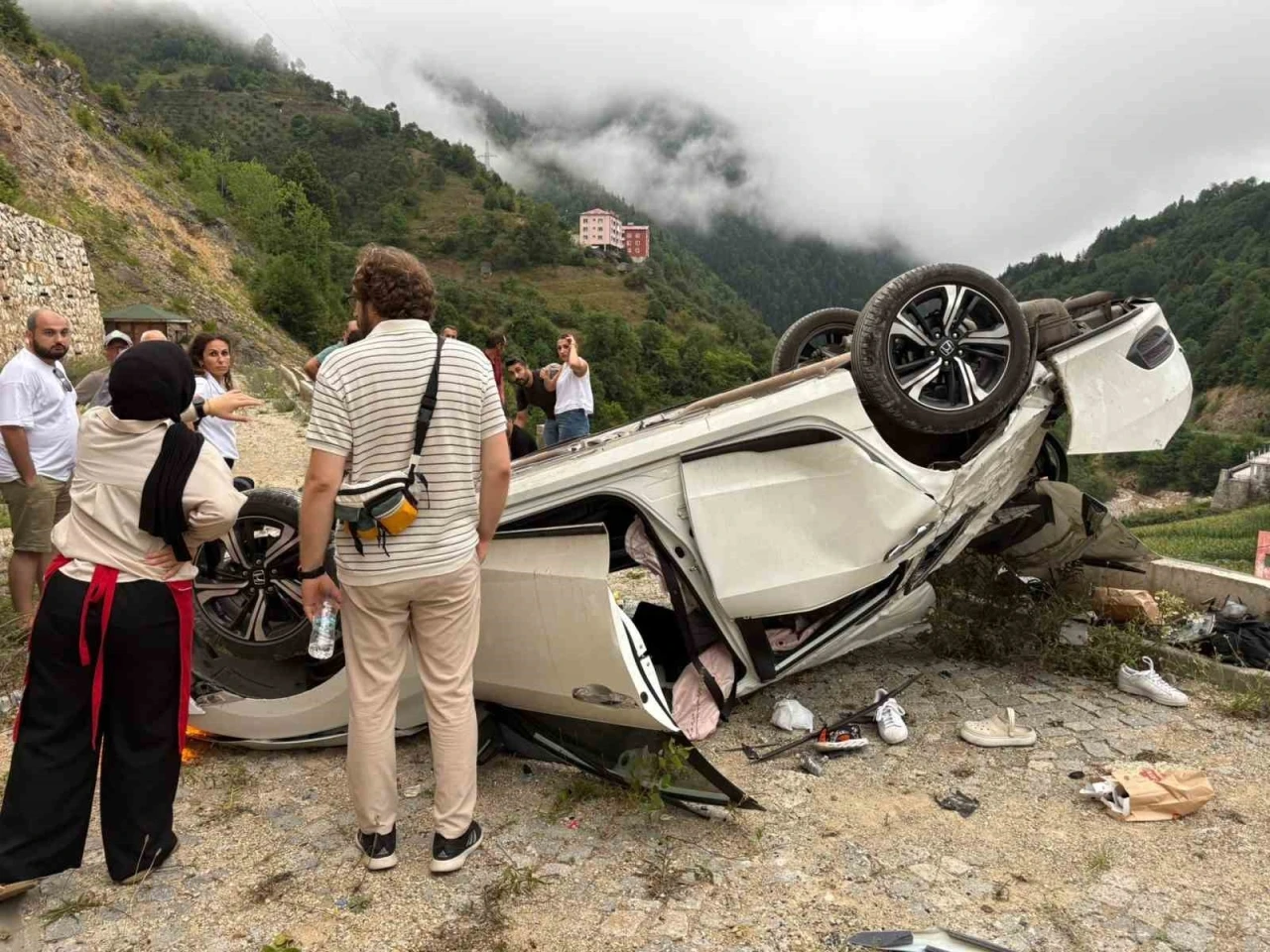 Göksu travertenlerinde trafik kazası: 4 yaralı
