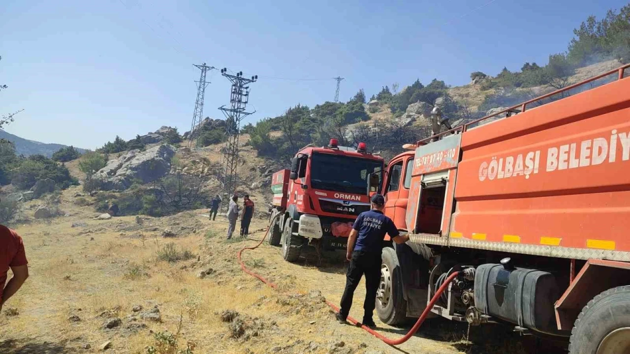 Gölbaşı’nda orman yangını
