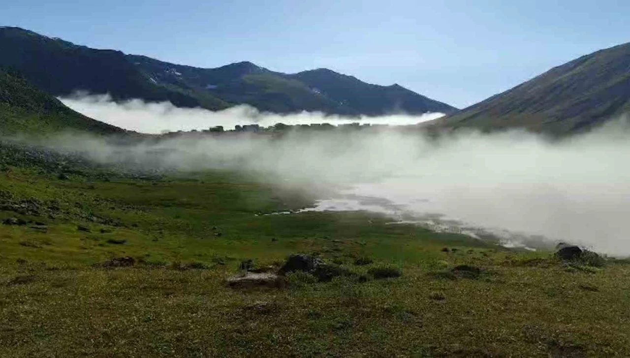 Göldeki yüzen adalar hava durumunu önceden söylüyor
