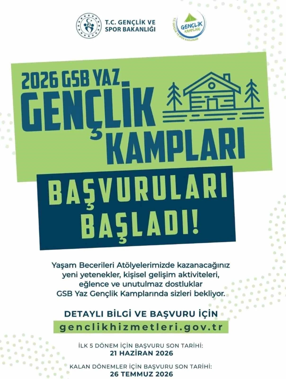 GSB Yaz Gen&ccedil;lik Kampları i&ccedil;in başvurular başladı
