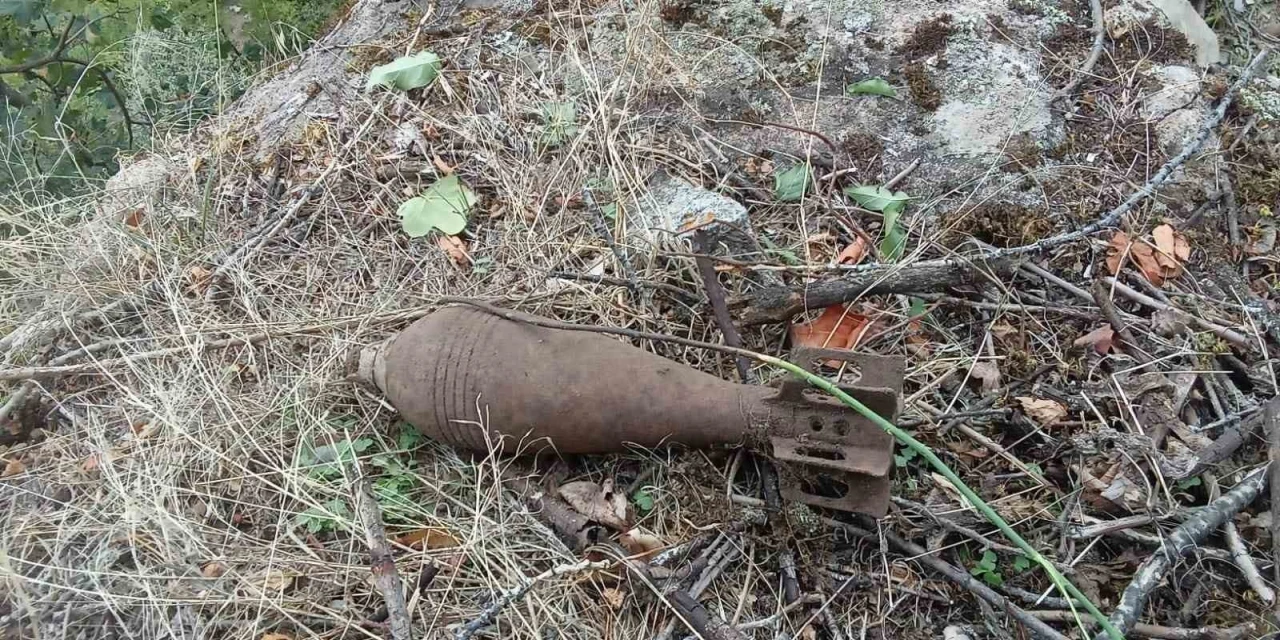 Gümüşhane’de 1. Dünya Savaşı’ndan kalma patlamamış havan mermisi bulundu
