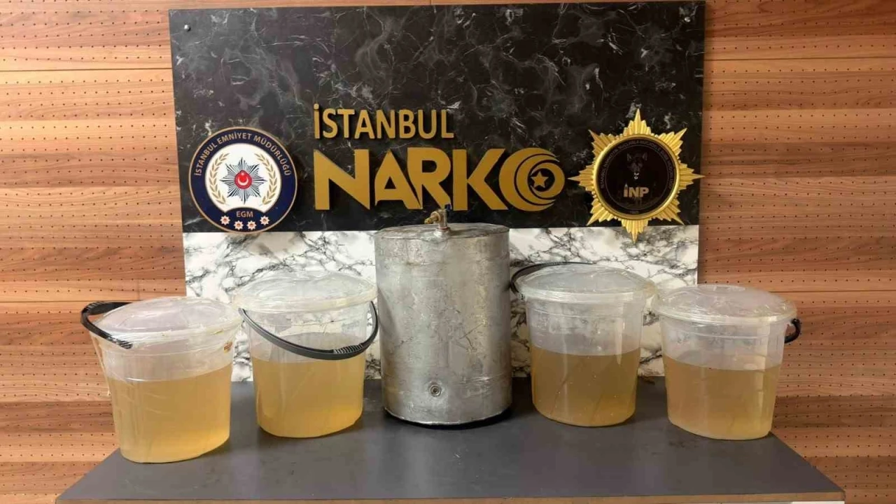 G&uuml;ng&ouml;ren&rsquo;de uyuşturucu operasyonu: Al&uuml;minyum kazandan 40 kilo sıvı metamfetamin &ccedil;ıktı
