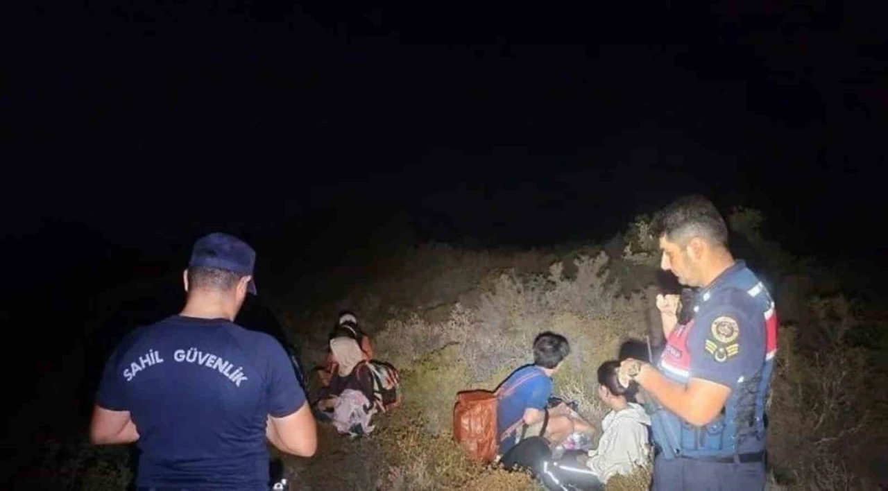 Günlüklü koyunda 3’ü çocuk 4 düzensiz göçmen yakalandı
