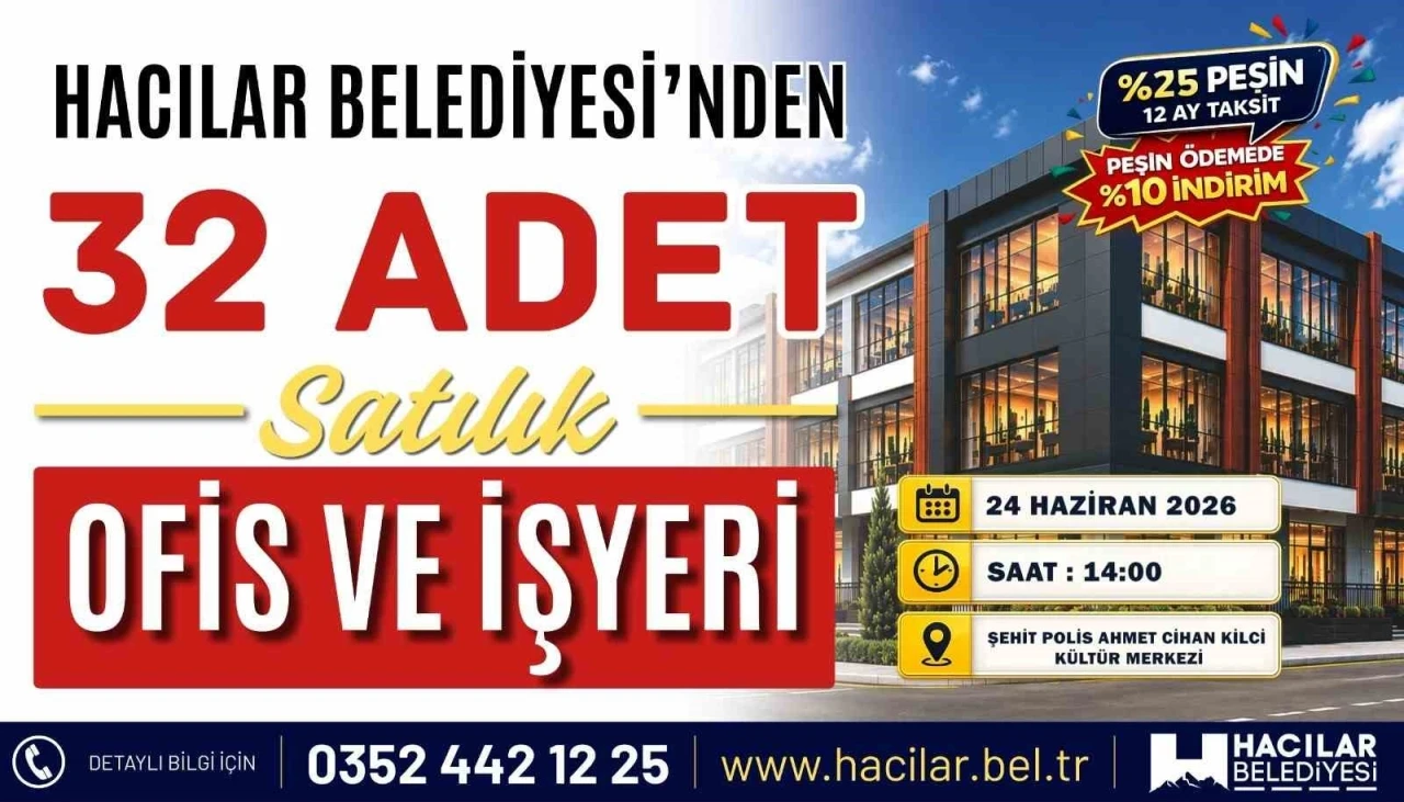 Hacılar&rsquo;da 32 işyeri yeni sahiplerini bekliyor
