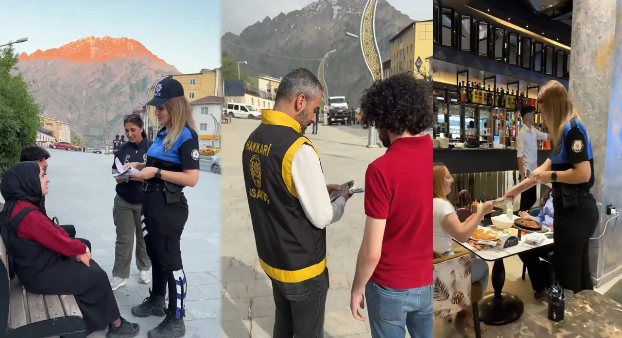 Hakkari polisi ‘SİBERAY’ ve ‘UYUMA’ broşürleri  dağıttı
