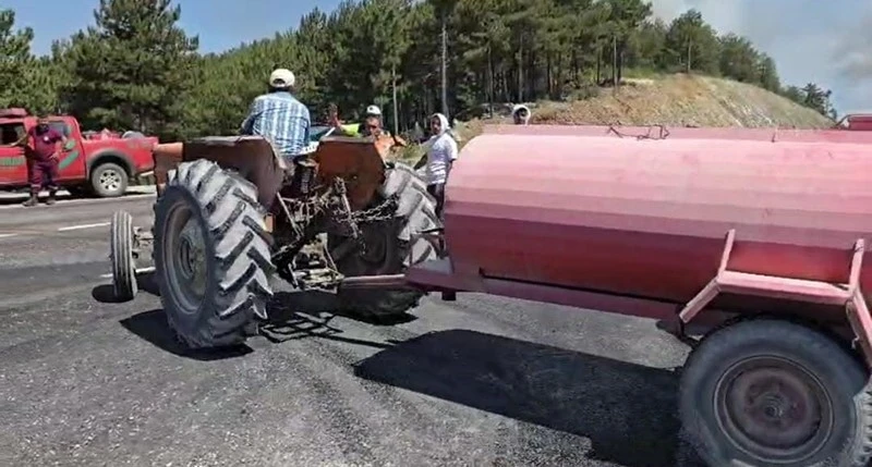 Harmancık’ta yangın yeniden büyüdü
