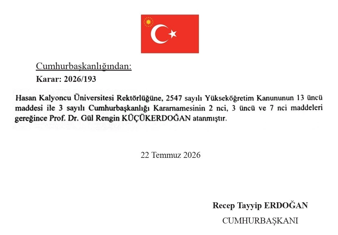Hasan Kalyoncu &Uuml;niversitesi Rekt&ouml;rl&uuml;ğ&uuml;ne Prof. Dr. G&uuml;l Rengin K&uuml;&ccedil;&uuml;kerdoğan atandı
