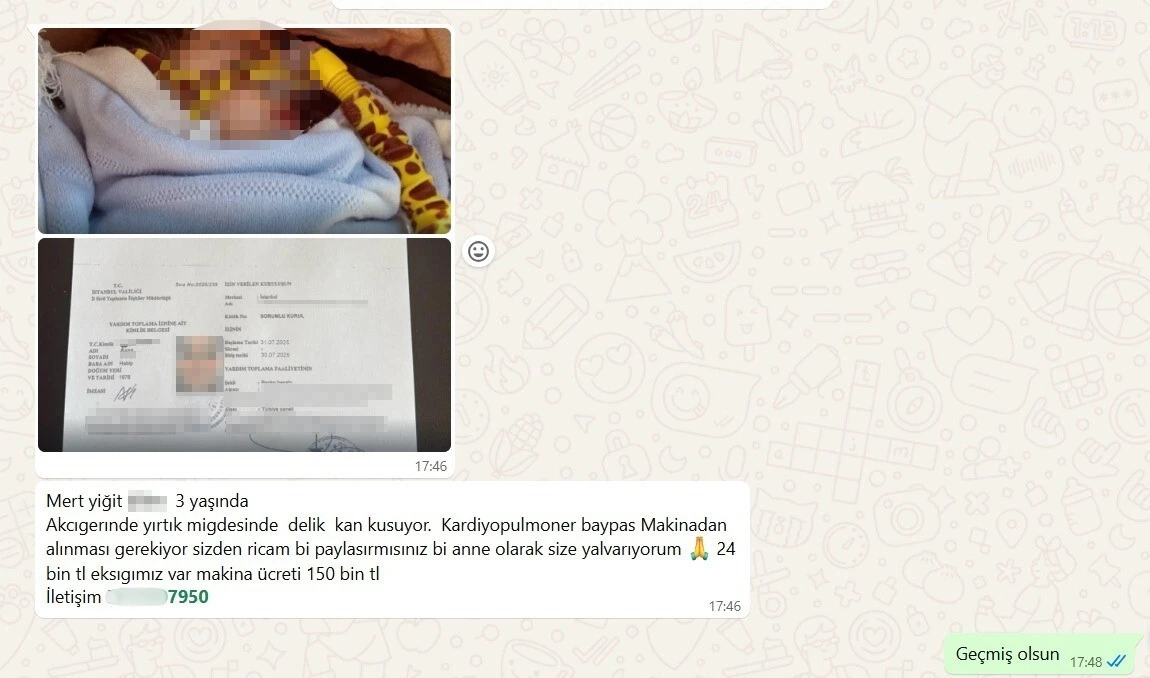 Hasta çocuklar adına bağış toplanarak dolandırıcılık yapıldığı iddiası
