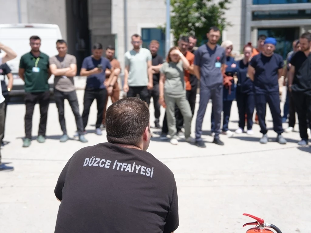 Hastanede yangın eğitimi

