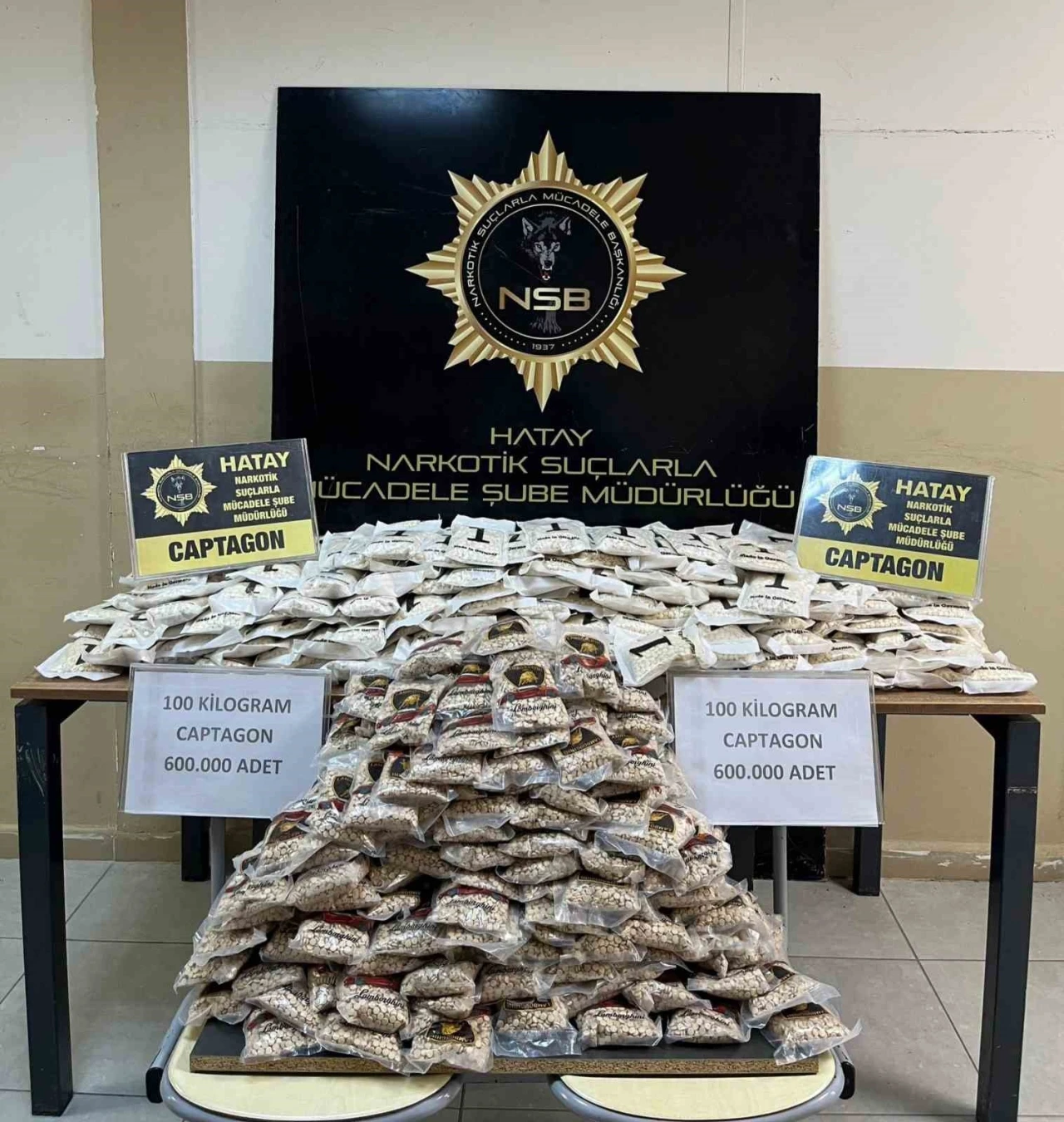 Hatay’da 600 bin adet uyuşturucu hap ele geçirildi
