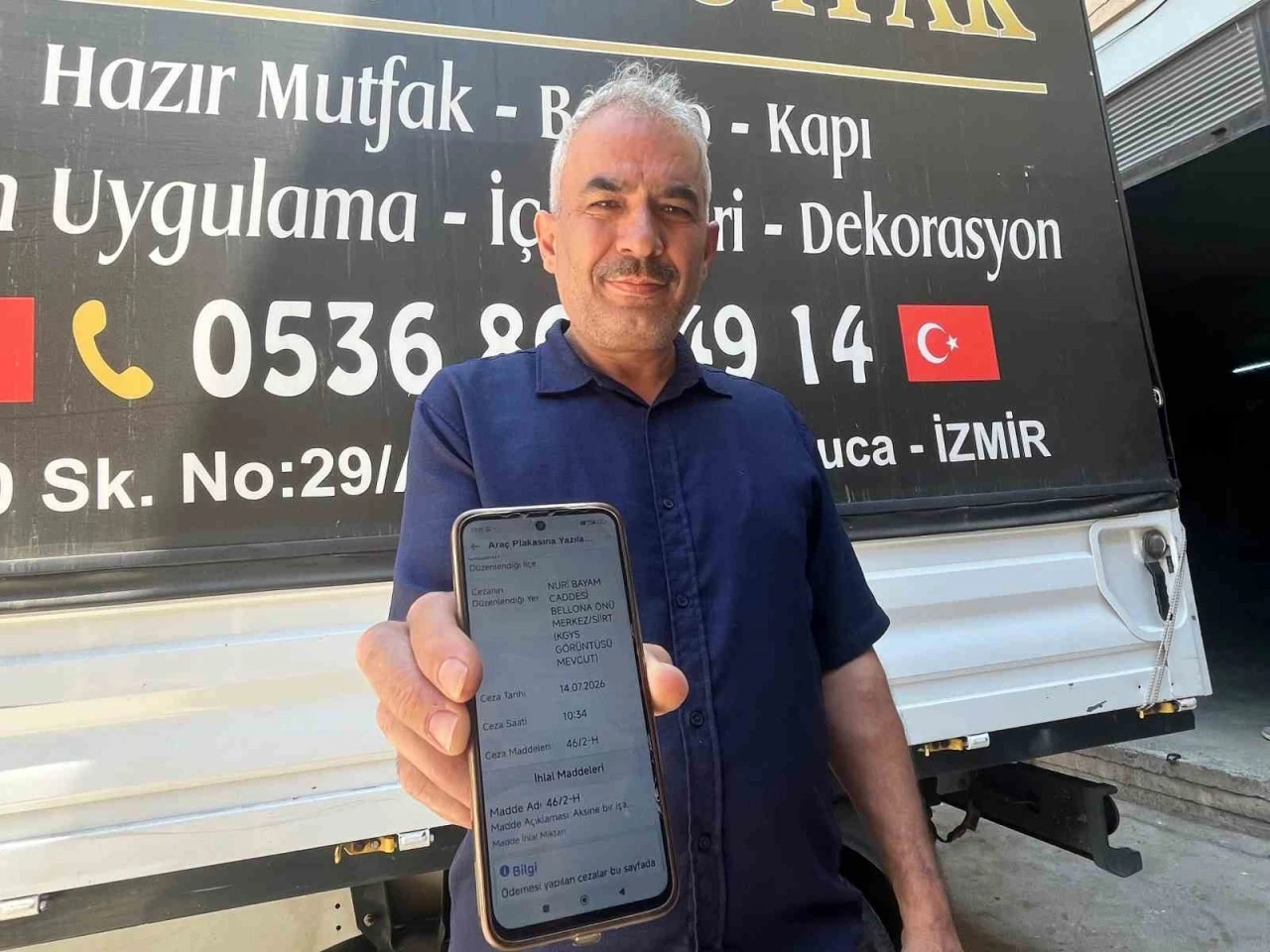 Hi&ccedil; gitmediği Siirt&rsquo;ten gelen trafik cezası, hayatının şokunu yaşattı
