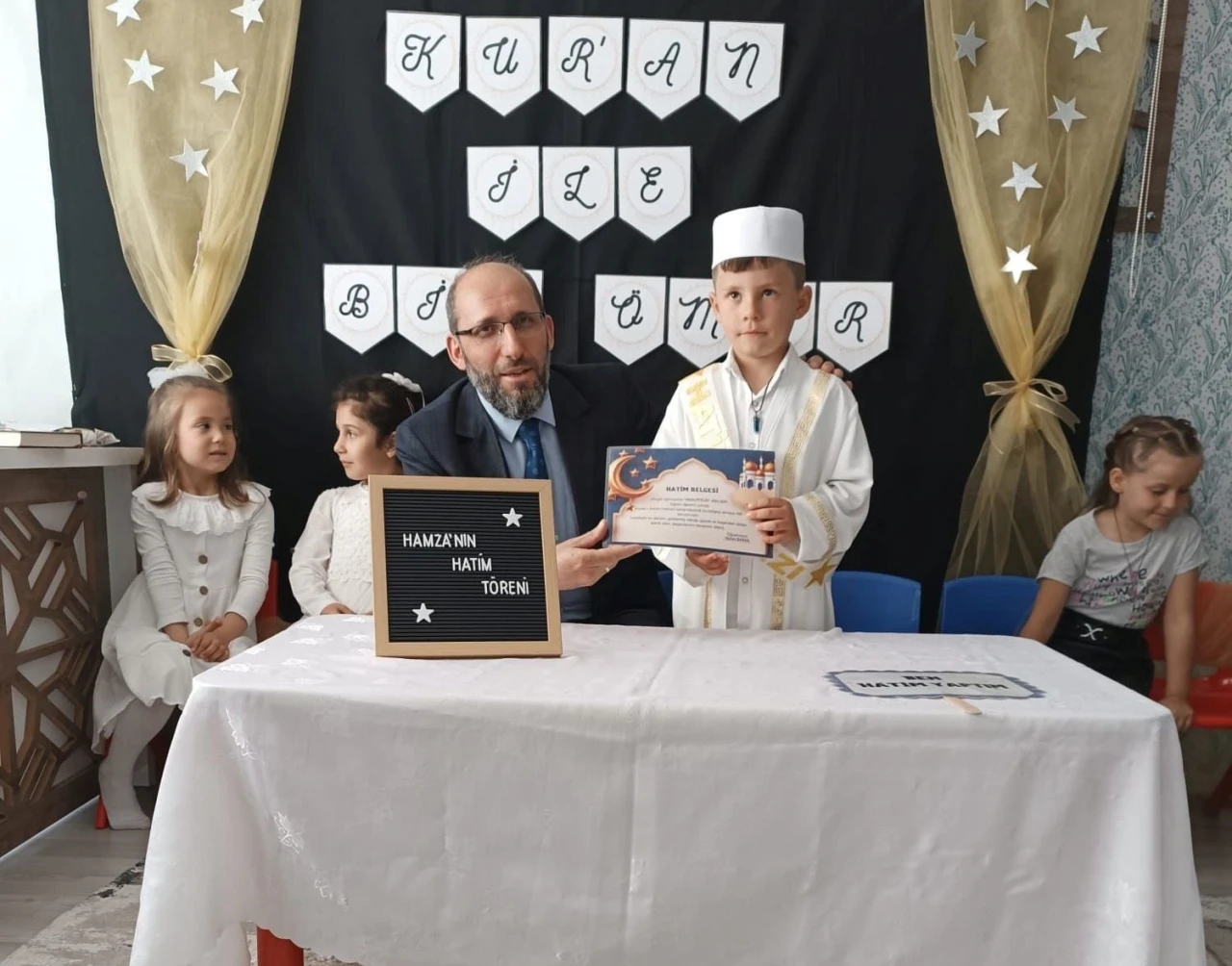 Hisarcıklı Hamza 5 yaşında Kuran-ı Kerim’i hatmetti
