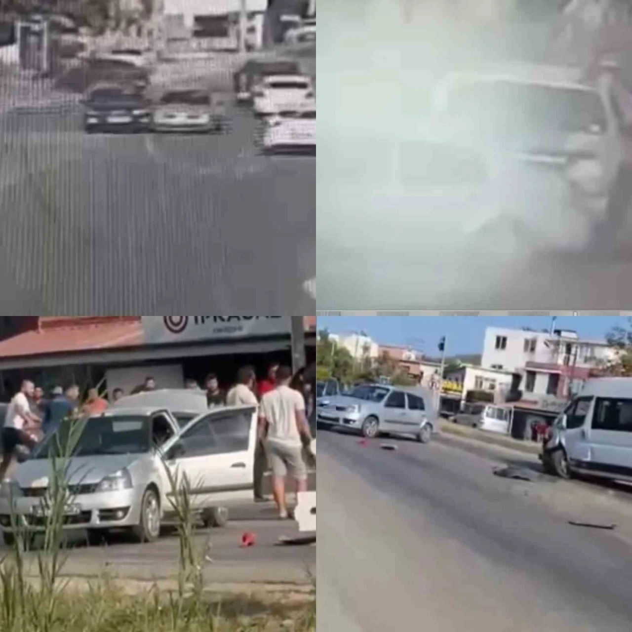 Husumetliler trafikte çarpışan oto oyunu gibi kavga etti: 3 yaralı

