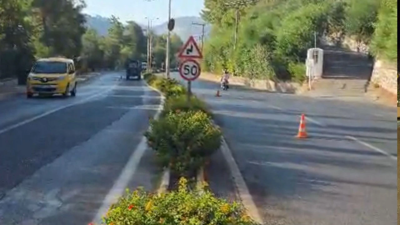 İÇMELER-MARMARİS YOLU YENİLENİYOR