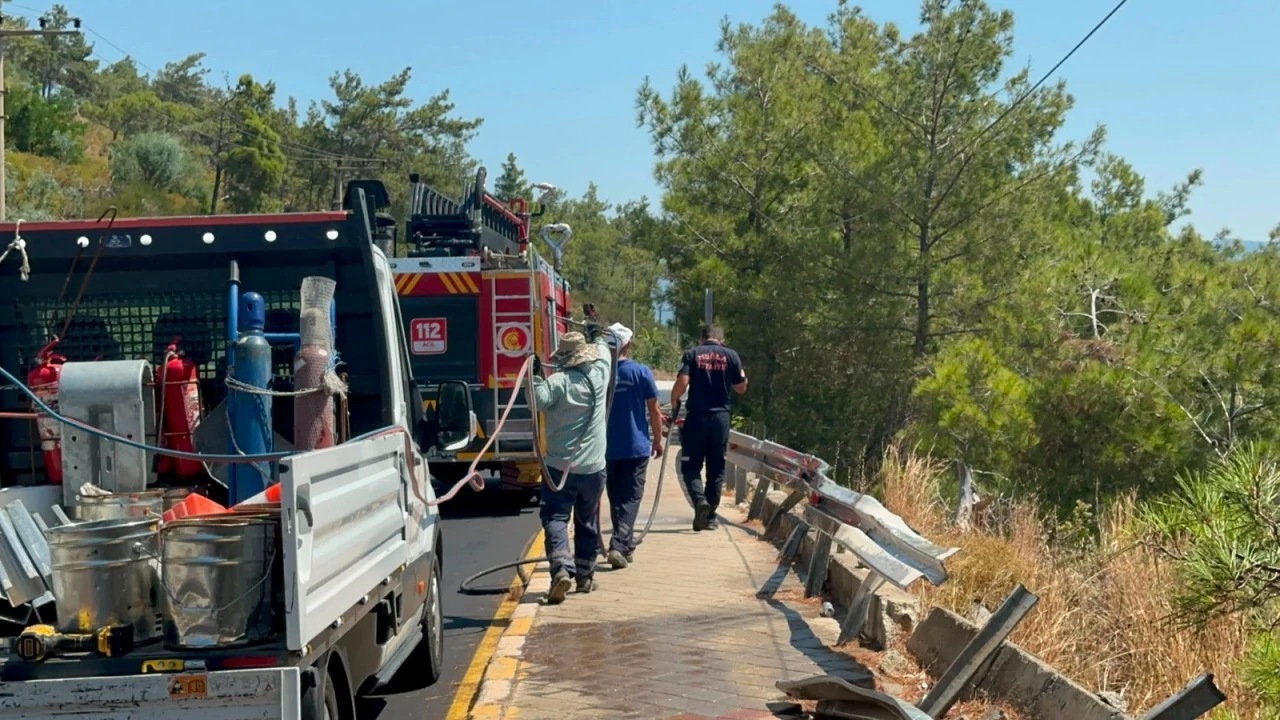 İ&ccedil;meler Yolunda G&uuml;venlik Bariyeri Mesaisi