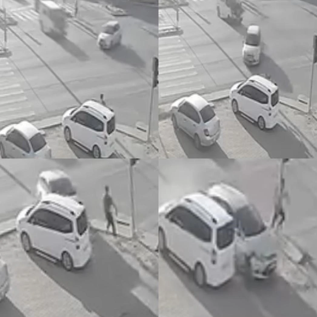 İki  ayrı kazada saniselerle ölümden kurtuluş: O anlar kamerada
