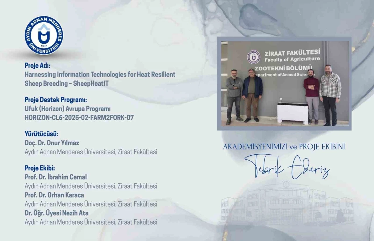 İklime dayanıklı koyunculuk projesiyle AD&Uuml;, T&uuml;rkiye&rsquo;yi Avrupa&rsquo;da temsil edecek
