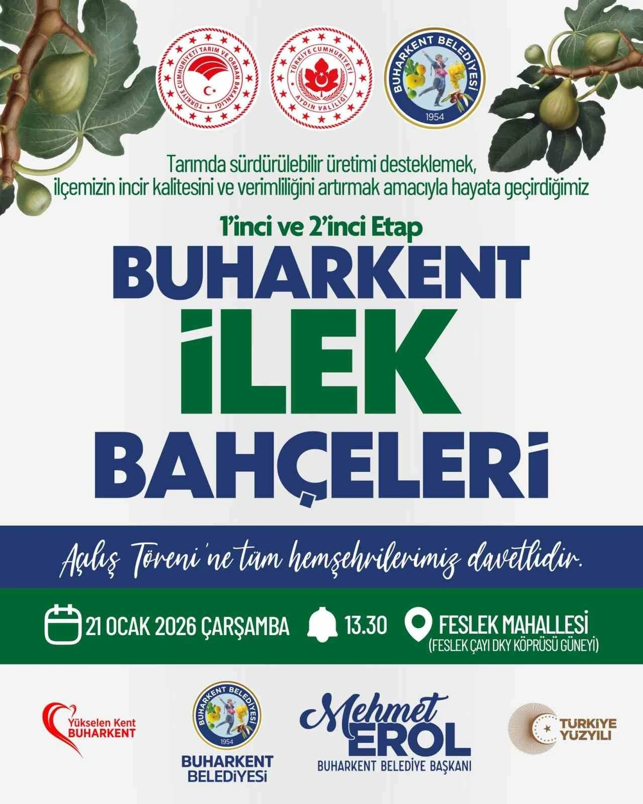 İncirde verim ve kalite i&ccedil;in Buharkent&rsquo;te &ouml;rnek proje
