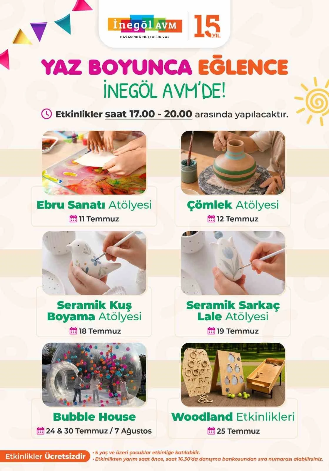 İneg&ouml;l AVM Temmuz ayı etkinlik programını duyurdu
