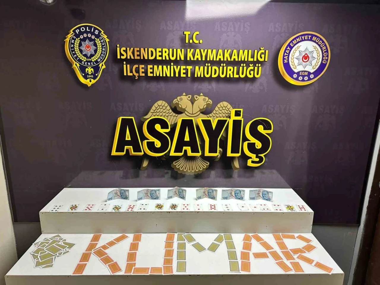 İskenderun’da kumar oynarken yakalanan 4 şahsa 36 bin 988 TL para cezası
