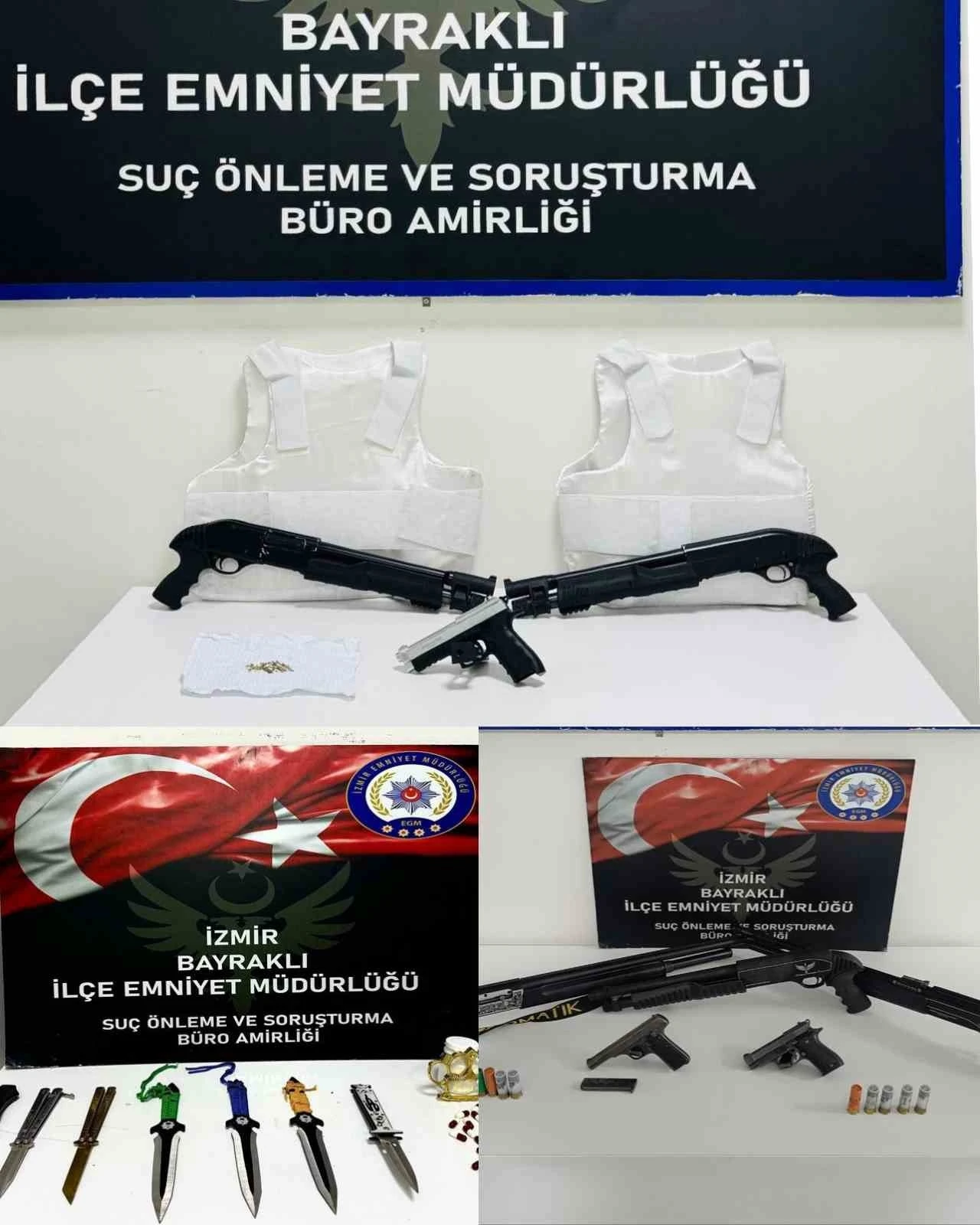 İzmir’de çok sayıda silah ele geçirildi: 5 gözaltı