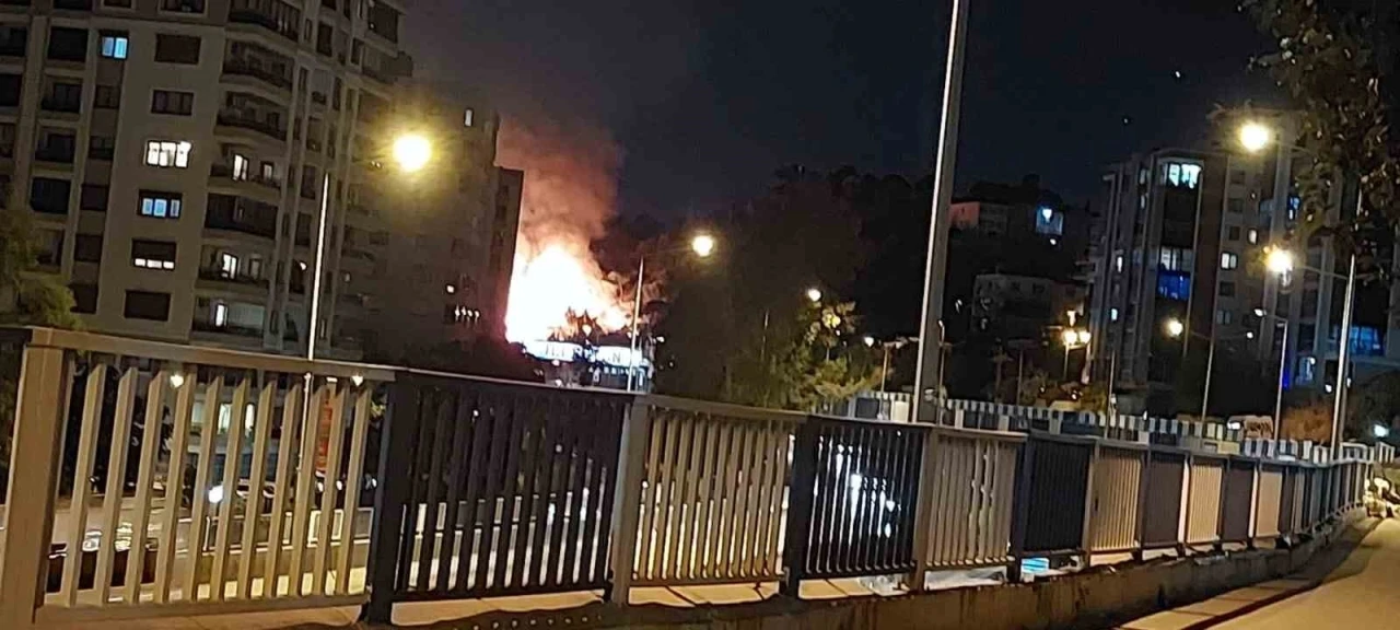 İzmir&rsquo;de otluk alanda korkutan yangın
