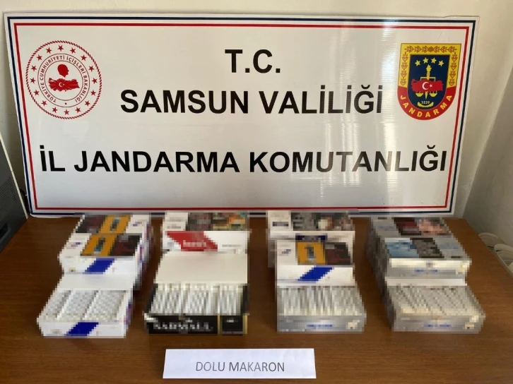 Jandarma ekiplerince makaron ele geçirildi
