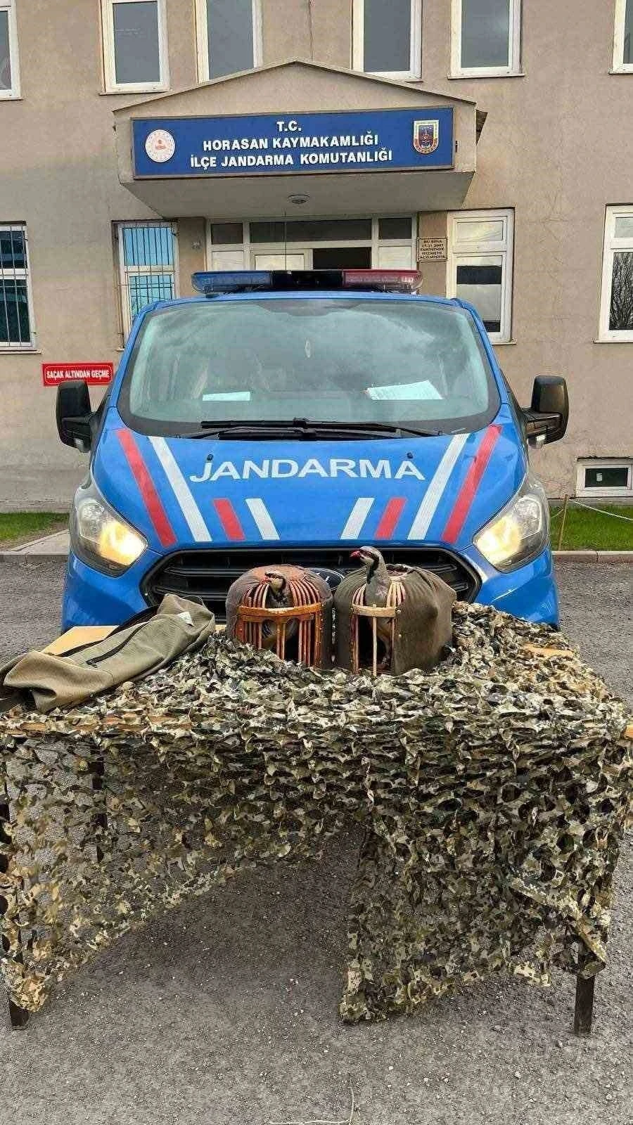 Jandarmadan yasa dışı keklik avcılarına suçüstü
