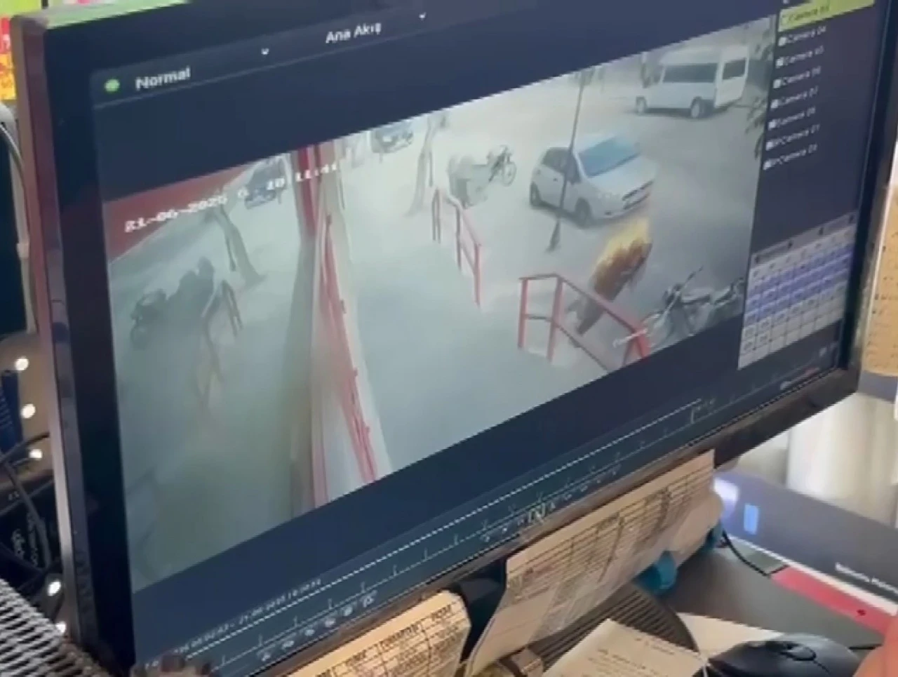 Jeneratör bir anda alev aldı, o anlar güvenlik kameralarına yansıdı
